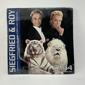 Y2K Siegfried And Roy 2004 Monthly Calendar Magicians White Tiger Lion Las Vegas